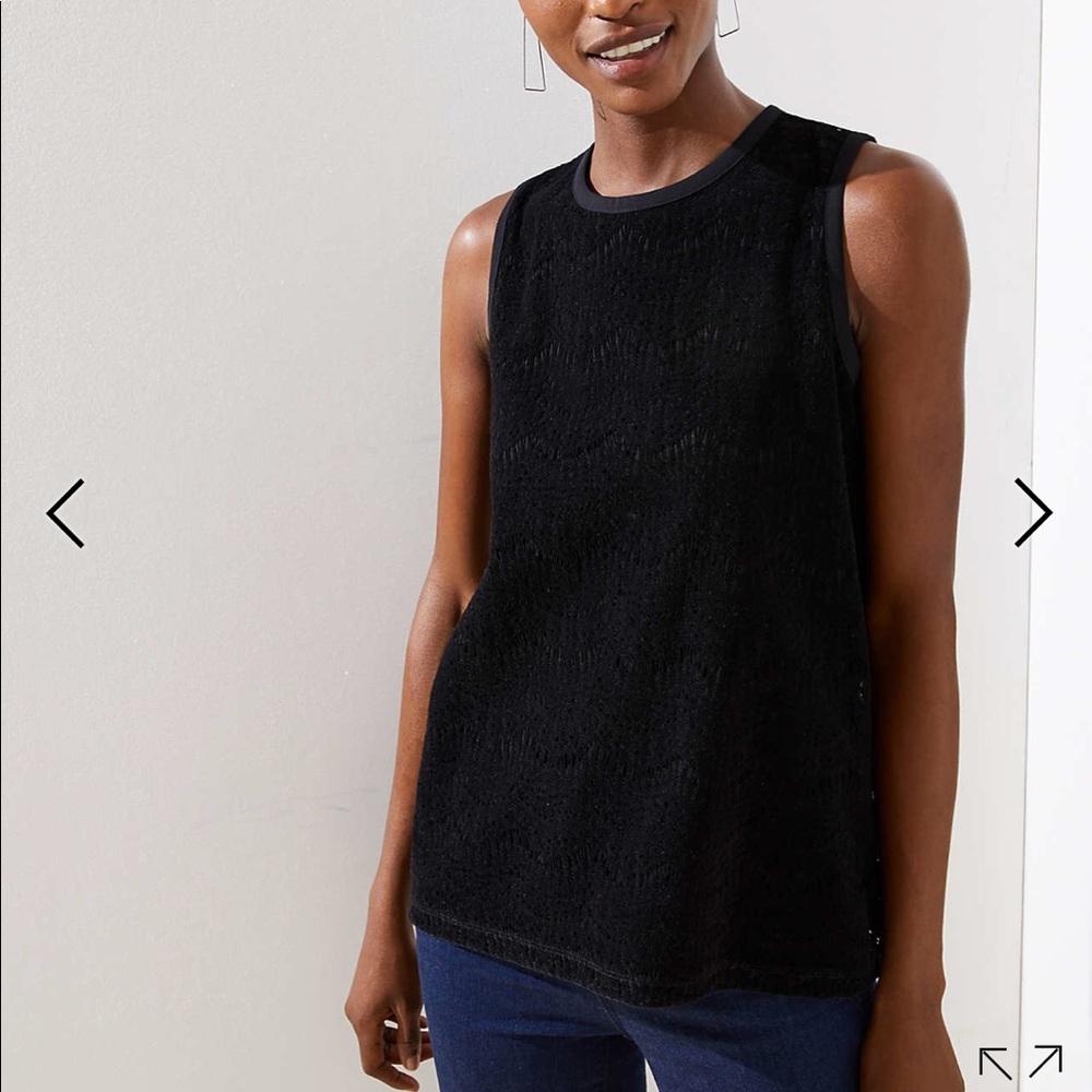 NWT velvet lace shell
